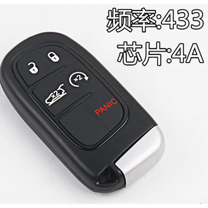 DAKATU запасной дистанционный смарт ключ-брелок 433MHz для Chrysler Dodge charger Journey Challenger Durango Smart key 433mhz 4A CHIP