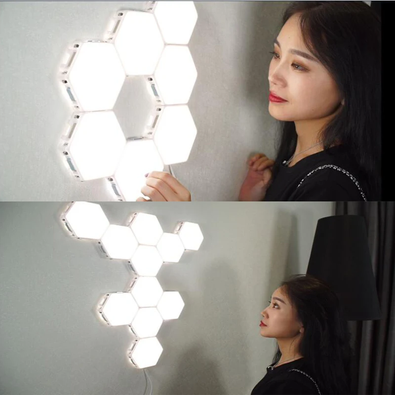  Touch Sensitive Lighting Lamp Hexagonal Lamps Quantum Lamp Modular LED Night Light Hexagons Creativ - 4000110165795