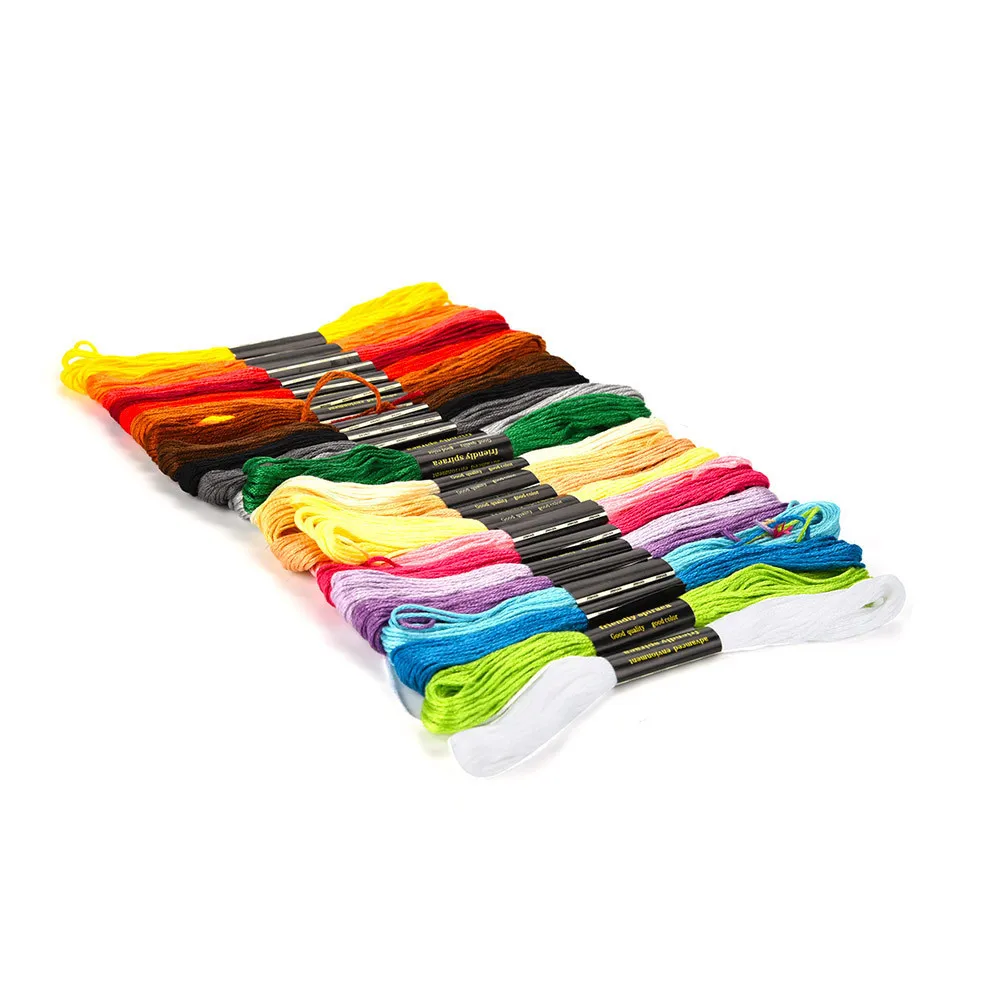 Многоцветная Мягкая Вышивка крестиком нить Призма шестижильная нить Премиум радуга цвет вышивка нить швейные нитки# R35