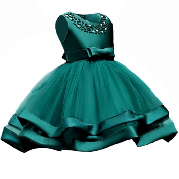 

Baby Kids Infant Girl Flower Dress Children Bridesmaid Toddler Elegant Lace Cjristmas Dress Vestido Formal Princess Party Dress