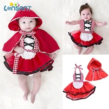 LONSANT/красное платье-пачка для новорожденных девочек, костюм для фотосессии с красной шапочкой нарядное платье для девочек+ накидка, маскарадный костюм