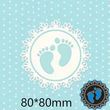 

8*8 cm footprint new Metal Cutting Dies Scrapbook embossing Paper Craft Album Card Punch Knife