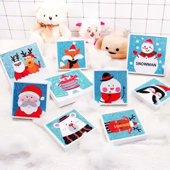 

HUACAN DIY Children Diamond Panting Christmas 5D Diamond Embroidery Santa Claus Snowman Decorations Home New Year Gift