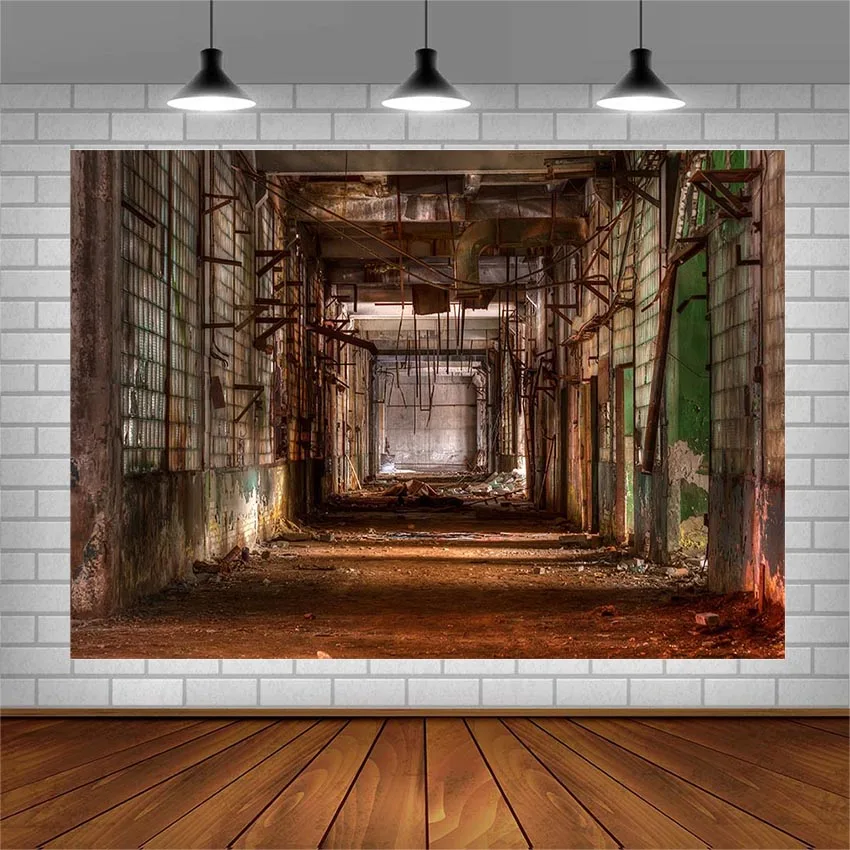 Виниловый фон Avezano для фотосъемки заброшенное здание ржавый Стальной Брусок |