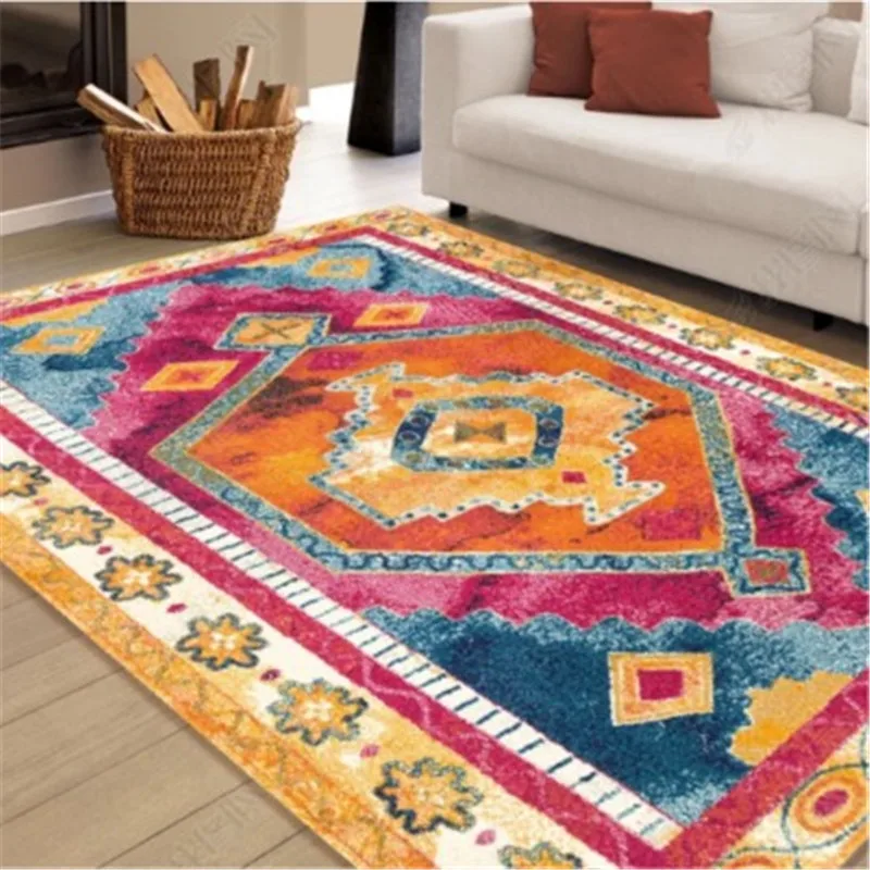 Modern Simple Living Room Coffee Table Sofa Carpet New Morocco Style Kilim Soft Carpets For Living Room Non-slip Rugs CF