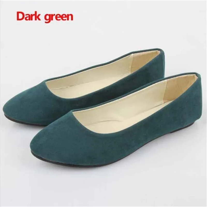 2021 Fashion Women Shoes Woman Flats High Quality Slip-On Shoes Pointed Toe Rubber Women Flat Shoes Ballet Plus Size