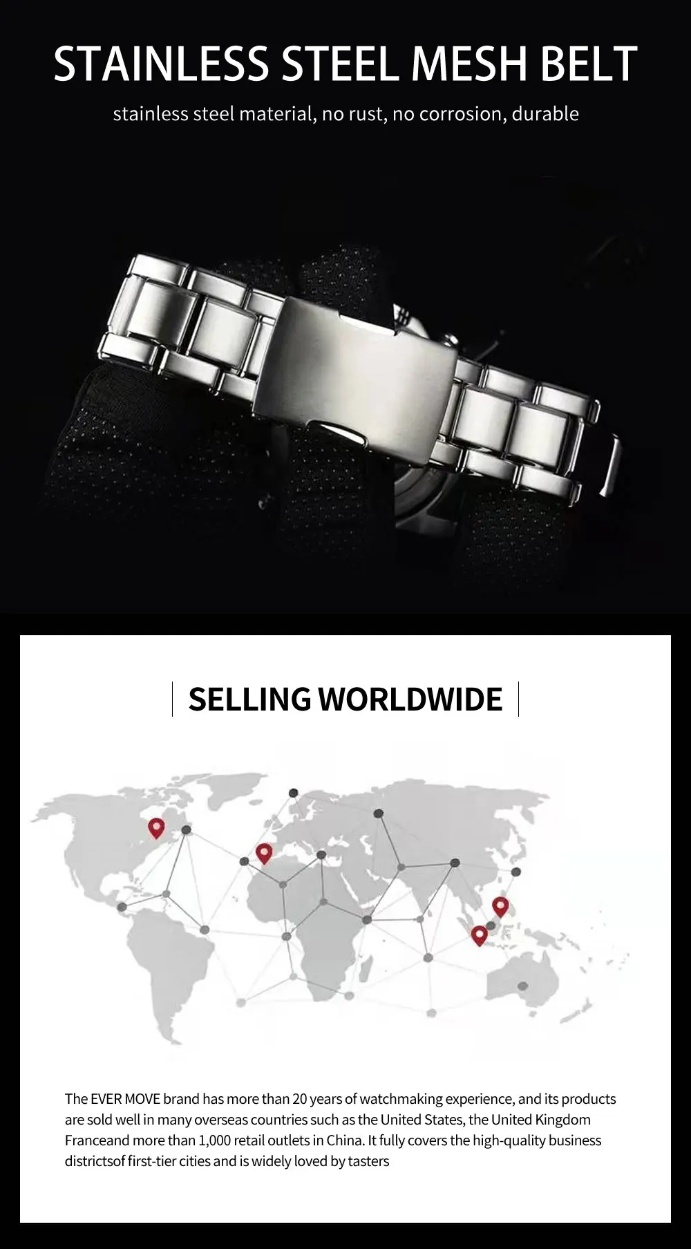 2022 Ever Move New Best-Selling Multifunctional Timing Business Sports Waterproof Men's Quartz Electronic Watch