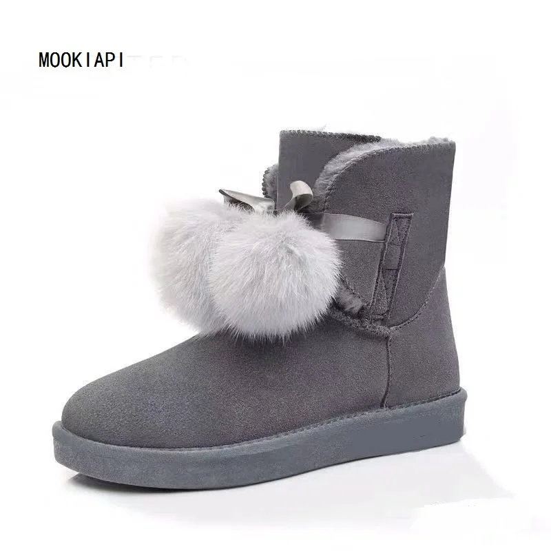 Женская обувь наивысшего качества в Австралии г. Натуральная Воловья кожа искусственная шерсть 8 цветов модные зимние ботинки