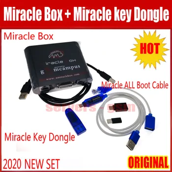 

2020 NEW ORIGINAL Miracle Box +Miracle Key Dongle + Miracle UMF All Boot cable for china mobile phones Unlock Repairing unlock