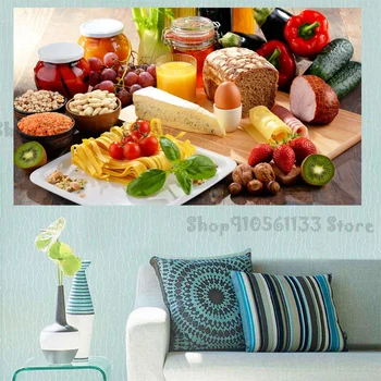 

Vegetable Fruit Bread Food Diy Mosaic Diamond Painting Cross Stitch KIT Full Square Round Drill 5D Rhinestone Embroidery GG3302