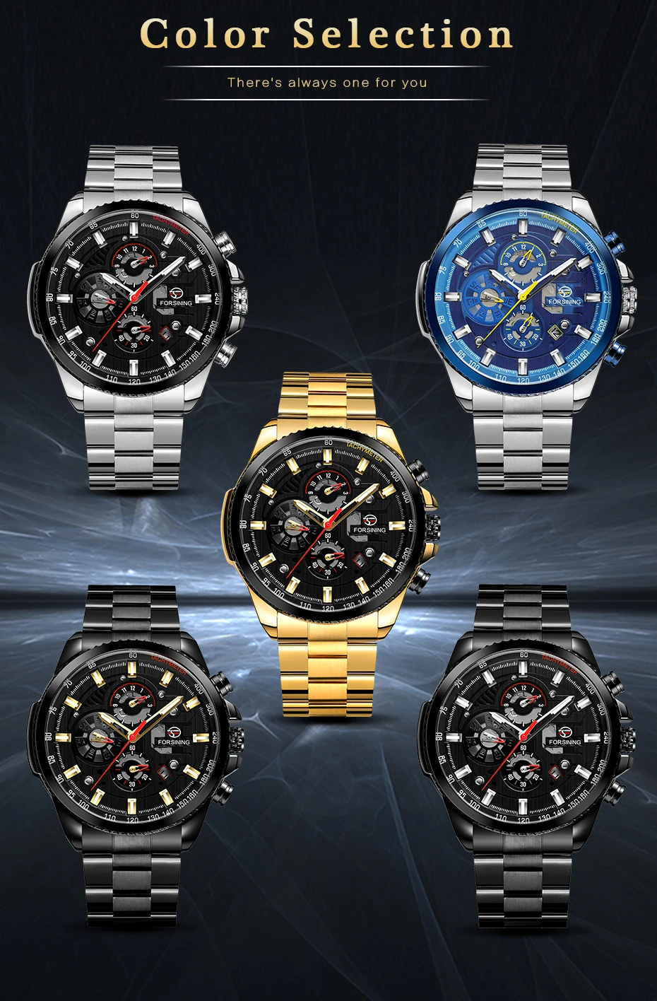 FORSINING автоматические механические мужские наручные часы военные спортивные мужские часы лучший бренд класса люкс полностью стальные водонепроницаемые мужские часы