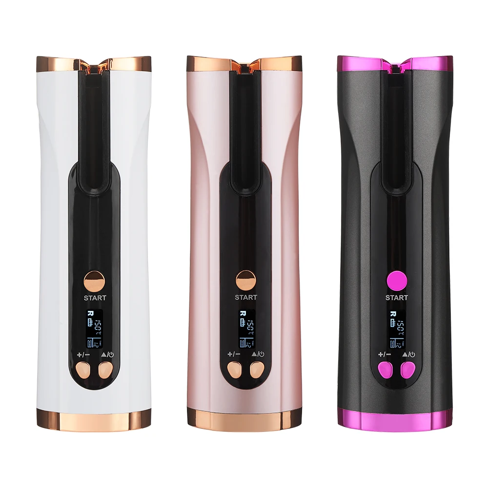 Automatic Curling Iron Hair Curler Corrugation for Hair USB Rechargeable LCD Display Portable  Hair Styler Hair Waver Styling