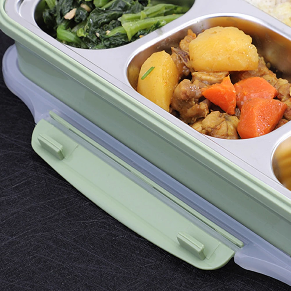 Портативный 5 сетки Снэк Ланч Bento Box герметичный контейнер для хранения еды посуда