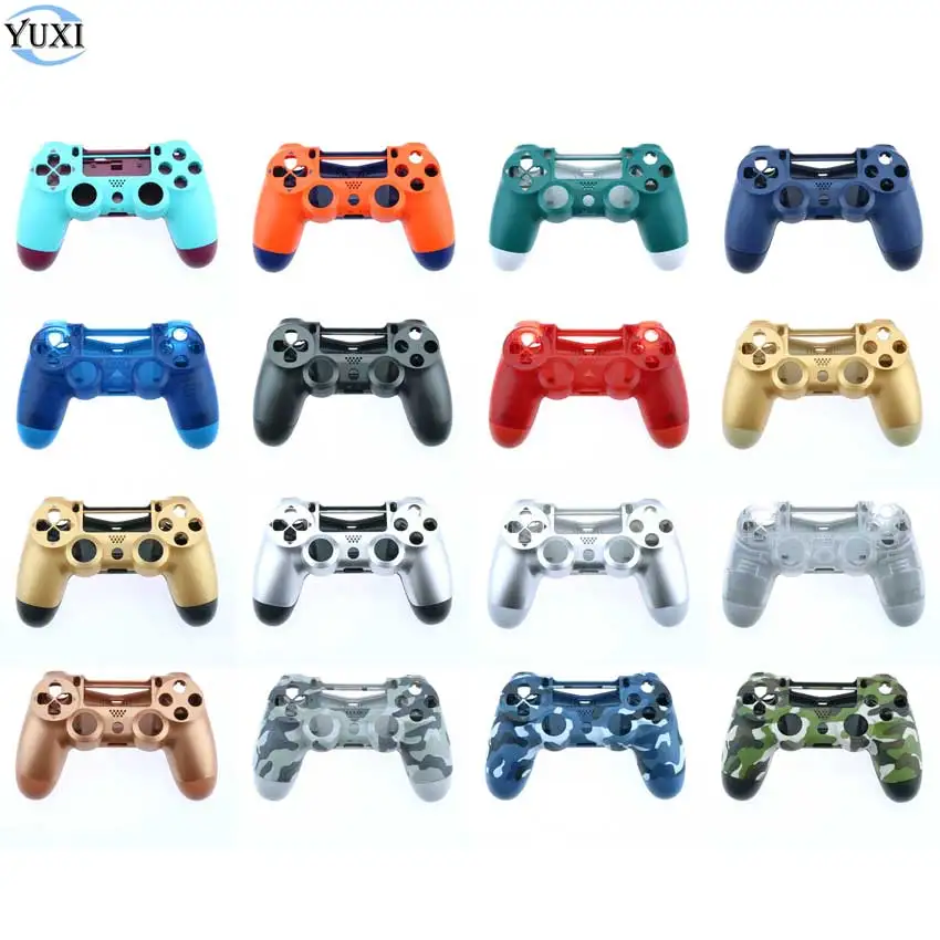 

YuXi Front + Back Housing Shell Faceplate case Replacement for Playstation 4 Dualshock 4 PS4 Pro JDM JDS 040 Wireless Controller