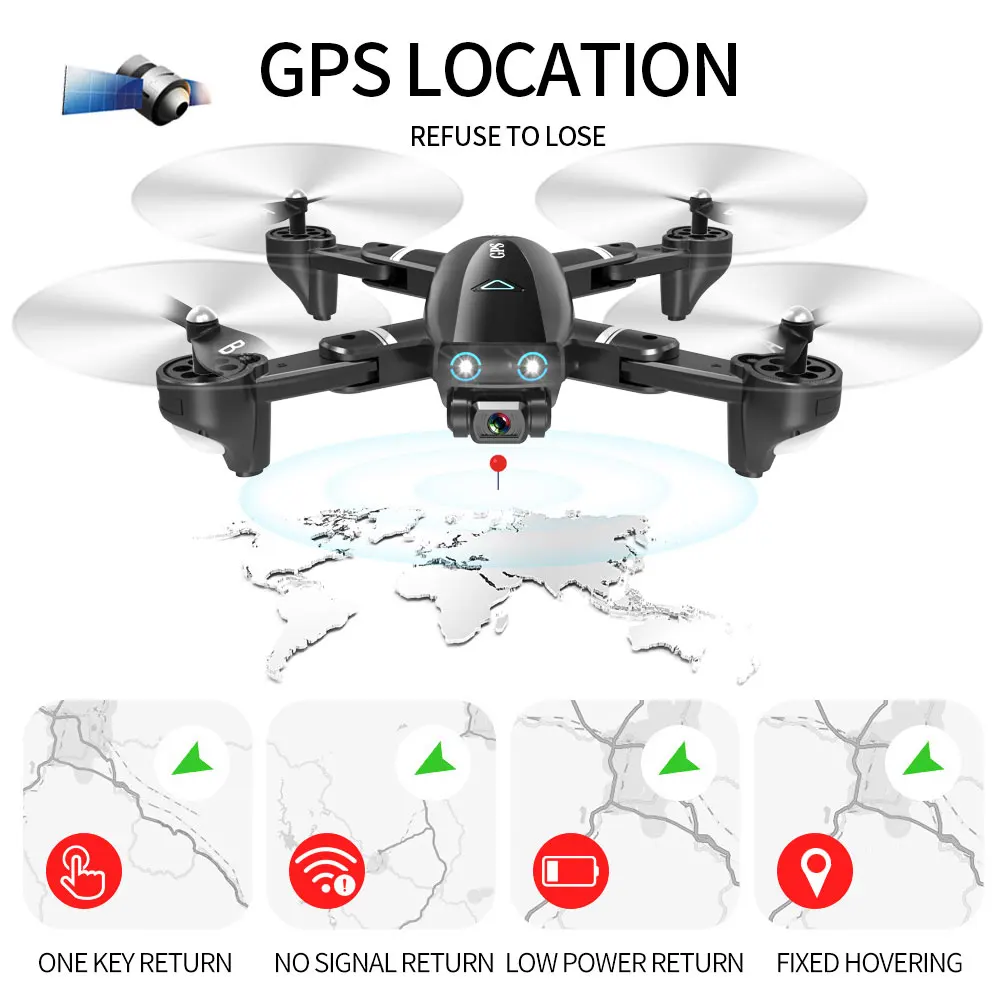 Камеры для Дронов 5G gps wifi FPV Квадрокоптер с 1080P HD широкоугольной камерой складной удерживающий высоту прочный Радиоуправляемый Дрон