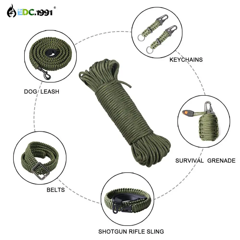 31 м профессии 550 Paracord шнурки парашютный шнур Тип III 7 нитей нейлоновая веревка Открытый Кемпинг веревка для альпинизма, кемпинга инструменты