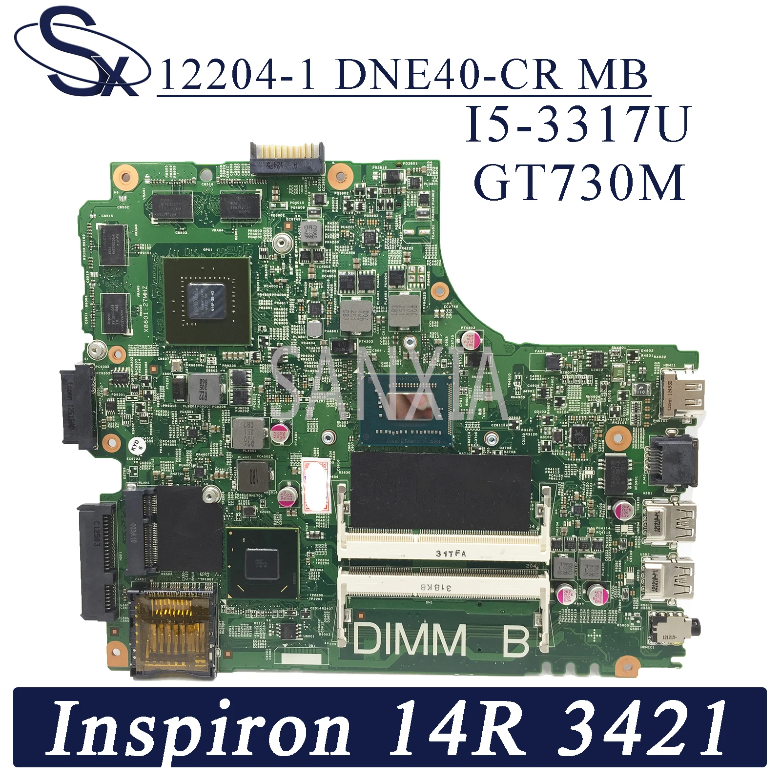 KEFU 12204-1 Материнская плата для ноутбука Dell Inspiron 14R 3421 5421 2421 оригинальная
