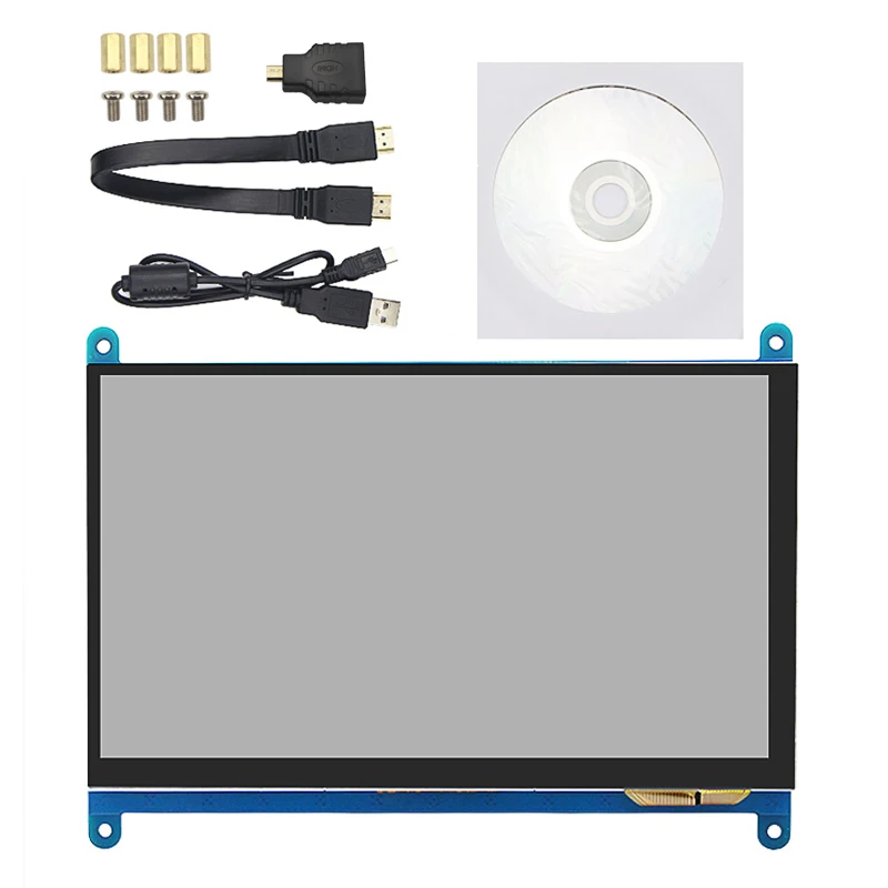 S Робот Raspberry Pi 4 Модель B 7 дюймов Сенсорный экран 1024*600 для Raspberry Pi 3 и 3B+ ЖК-дисплей Дисплей RPI111
