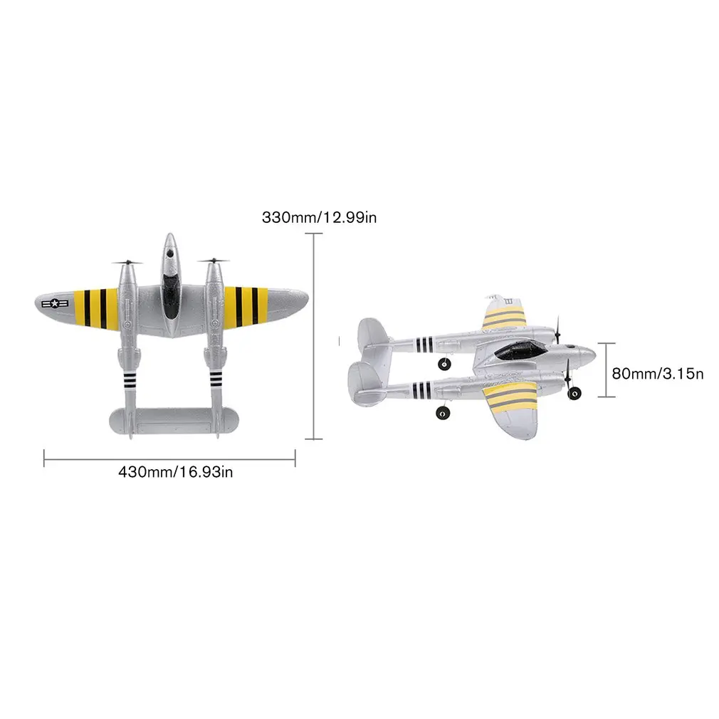 FX-816 Air Force P38 RC Airplane 2,4 GHz 2CH RC летательный аппарат с фиксированным крылом для детских игрушек