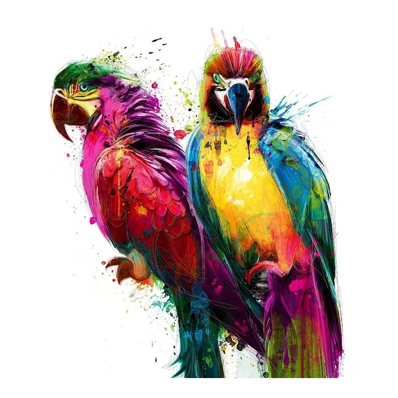 5D DIYDiamond мозаика животные попугай 5D DIY Вышивка Алмазная картина вышивка крестиком Любовь Полный Круглый/квадратный дрель украшение дома