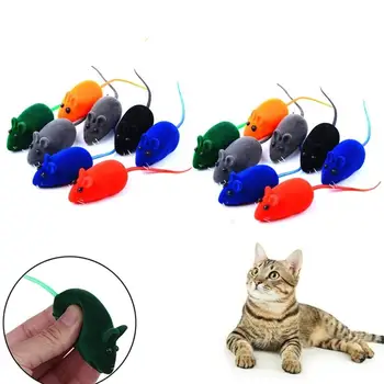 

Dog Cat Playing Toy Squeak Noise Toy Lovely Rat Toy Mice False Mouse Bauble 4PCS Multi-colors