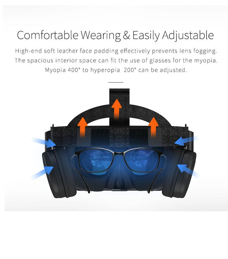 Новые Bobo vr Z6 VR очки беспроводные Bluetooth наушники VR очки Android IOS Удаленная реальность VR 3D картонные очки