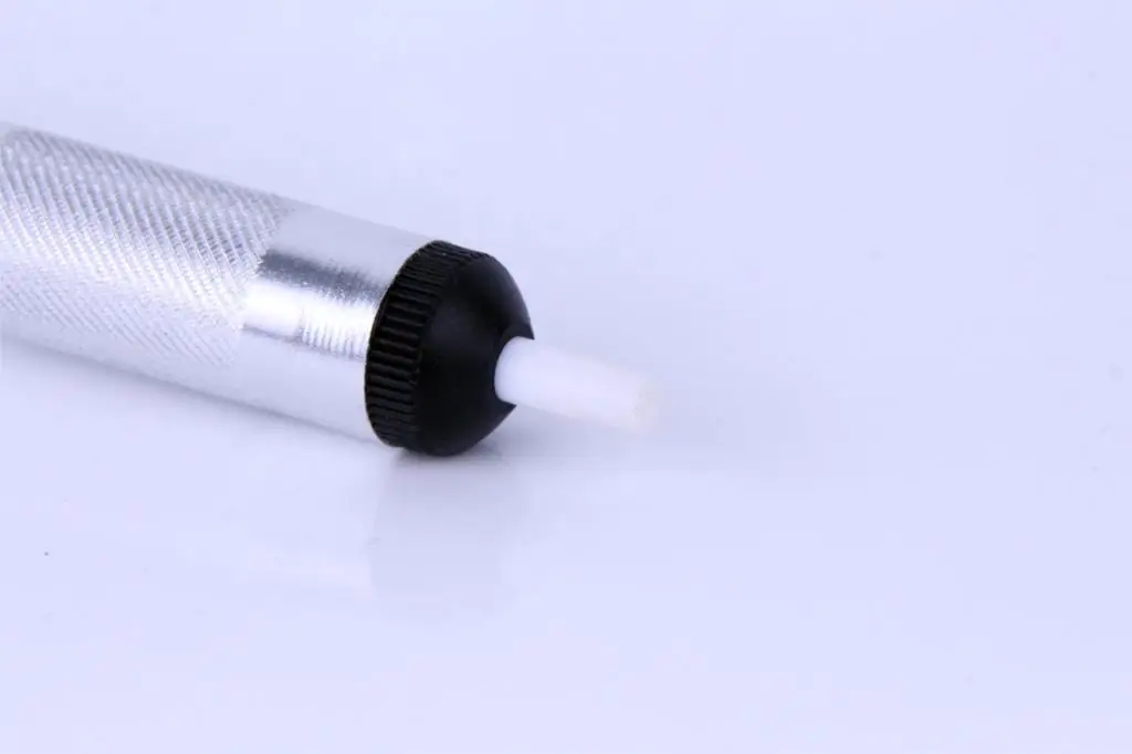 1pcs Blue Silver Tone Shell Desoldering Pump Solder Sucker Irons Tool Free shipping