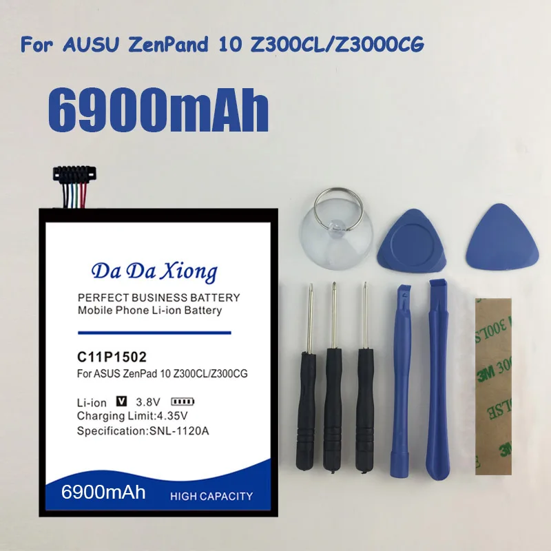 DaDaXiong C11P1502 6900mAh Battery For ASUS ZenPad 10 Z300C Z300CL Z300CG Z300M P023 P01T 10.1 Free Tools | Мобильные телефоны и