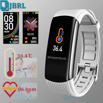 

2020 Men Smart Watch Temperature Measure Smartwatch Women Bluetooth Smart Bracelet Fitness Tracker Heart Rate Android IOS Clock