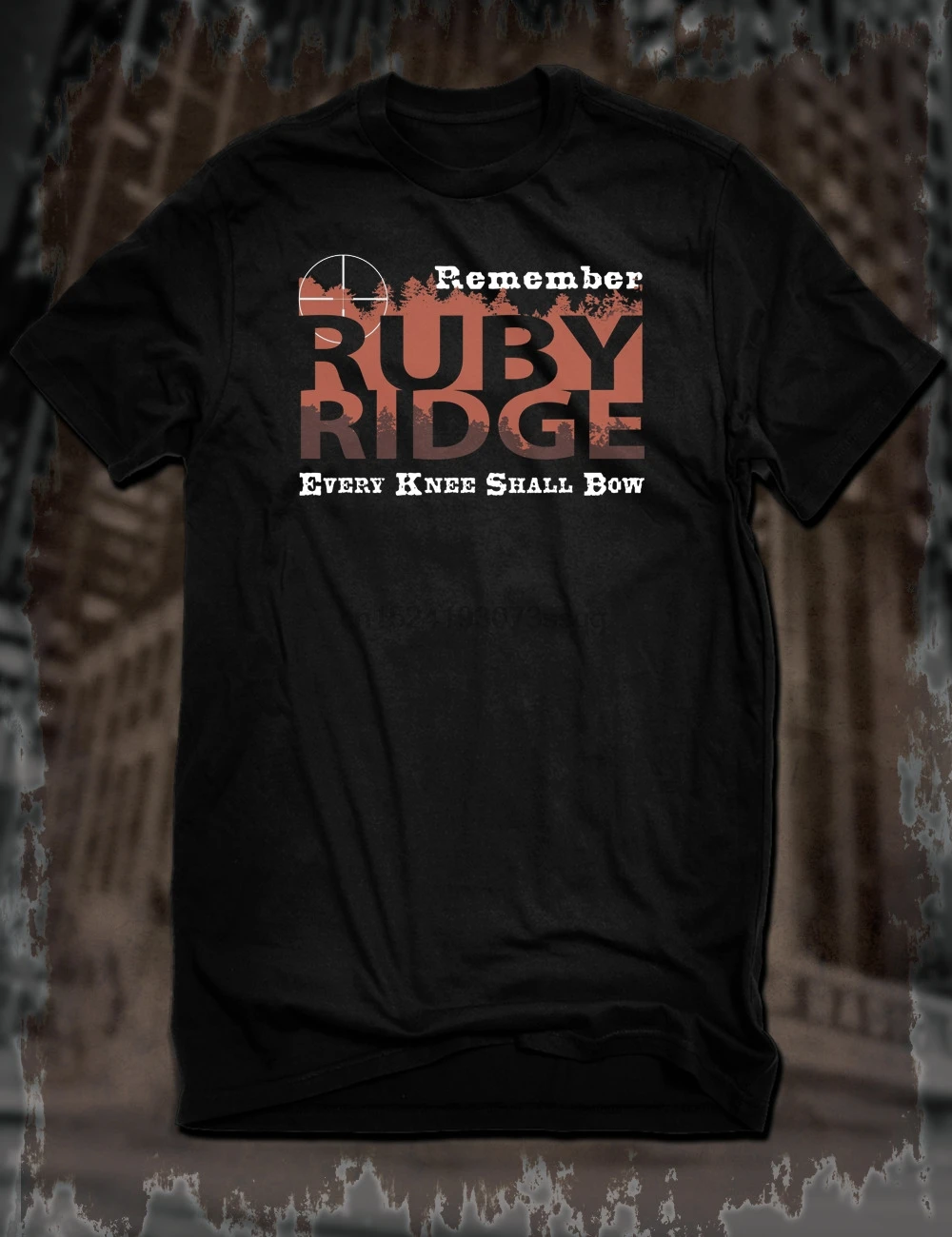 New Black Remember Ruby Ridge T-Shirt Randy Weaver Idaho FBI Conspiracy Waco Tee |