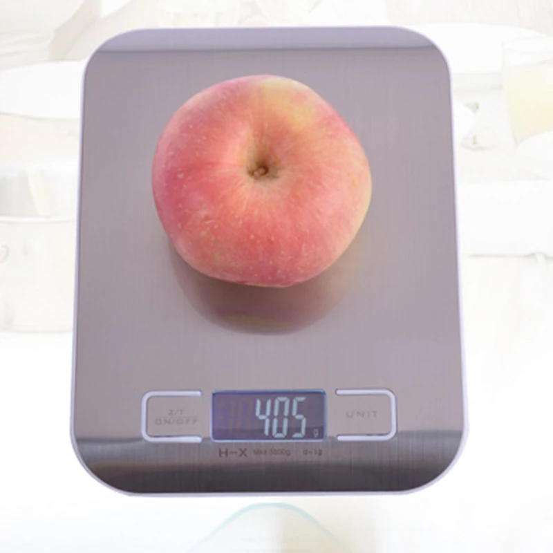 New Stainless Steel Digital USB Kitchen Scale 10Kg / Electronic Precision Post Food Scale for Cooking Baking Measuring Tools