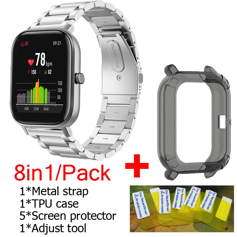 Браслет Для Xiaomi Huami amazfit GTS металлический ремешок из нержавеющей стали Смарт-часы