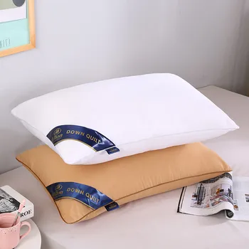 

Polyester Fabric Pillow Insert Protection Cervical Vertebra Pillow Five-Star Hotel (1 pc Pack)