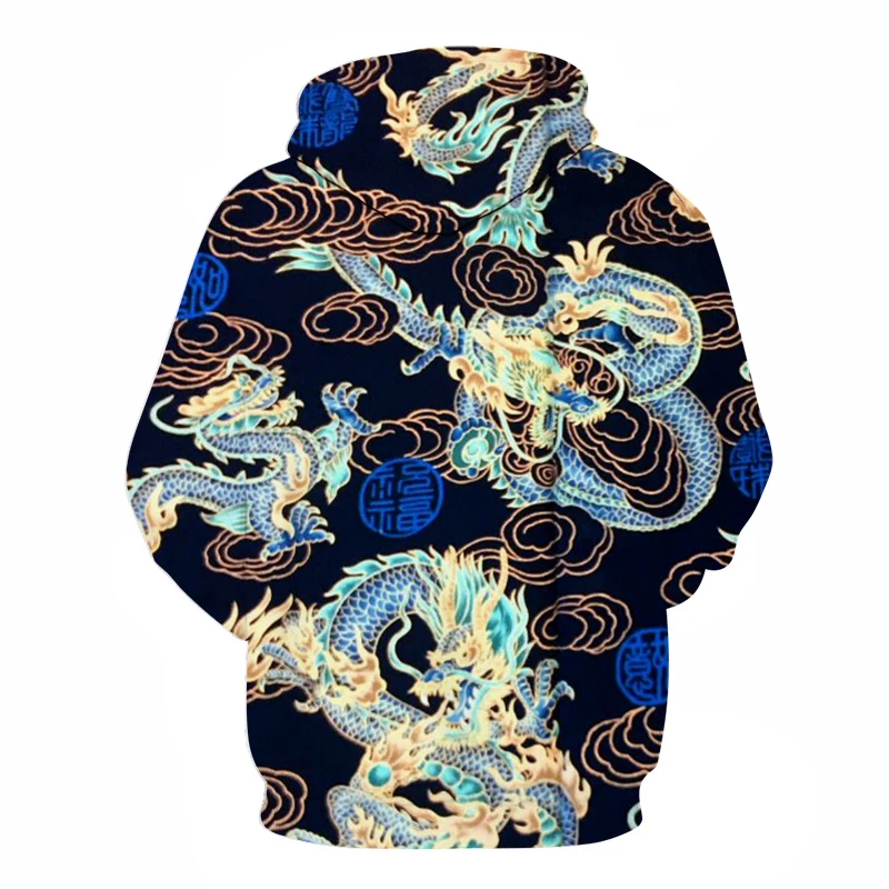 hot sale explosions Chinese dragon 3D digital printing hoodies fashion youth hoodies men women tide brand sweatshirts S-6XL