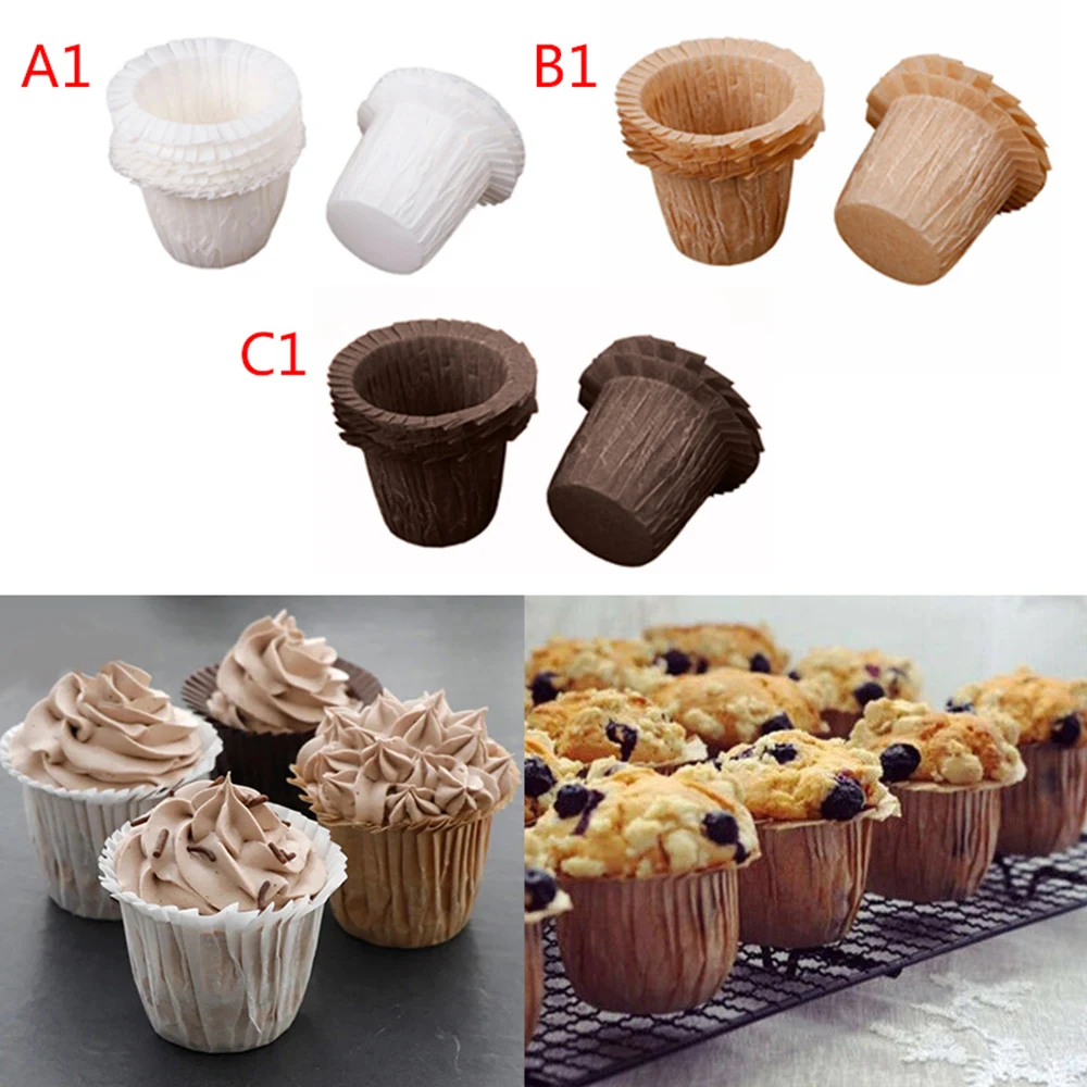 Mason Cash Paper Cup Cake Tulip Muffin Wraps Cases Cups Chocolate Brown Pk 12