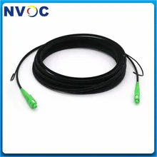 20 м FTTH GJXH внутренний волоконно-оптический патч-корд, SM, дуплекс, G657A1, LSZH, SC/UPC на обоих концевых, 50 см между черным краном к разъему