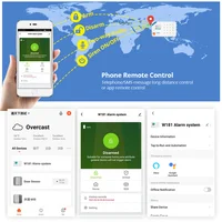 KERUI – système d'alarme de sécurité domestique sans fil, W181, application Mobile, réception, wi-fi, GSM, connexion couleur, sirène, écran 2