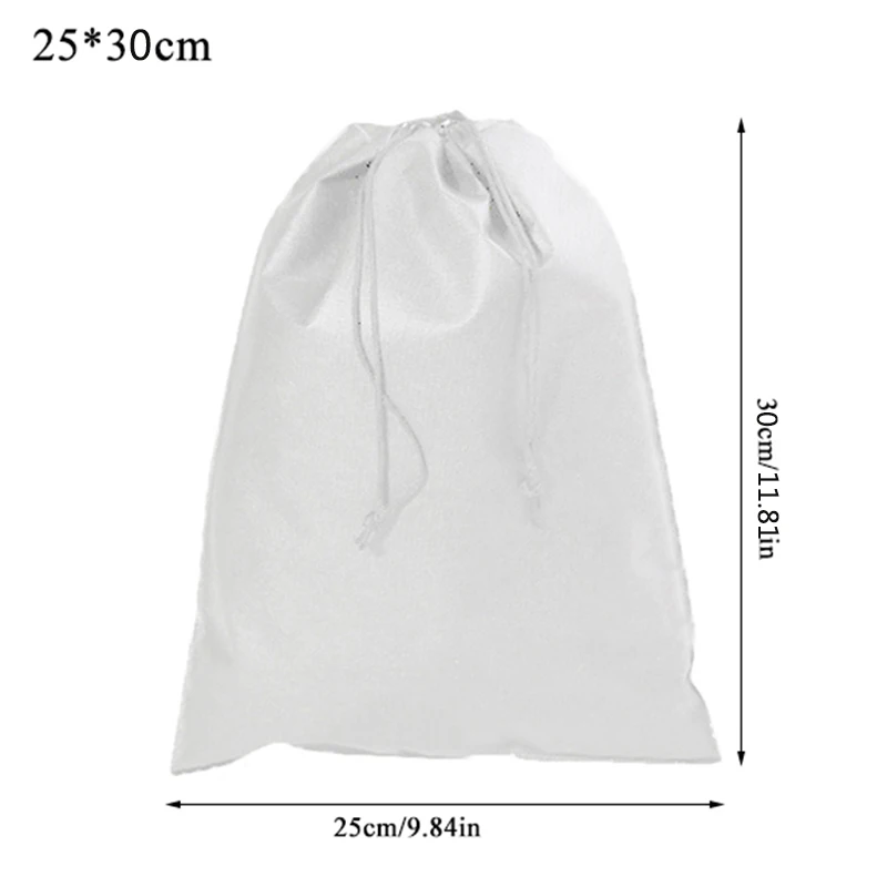 white 25x30cm Сумка на шнурке из нетканого материала; переносная сумка для путешествий; сумка-Органайзер; сумка для туалетных принадлежностей; чехол; рюкзаки; сумка для покупок - Цвет: white 25x30cm