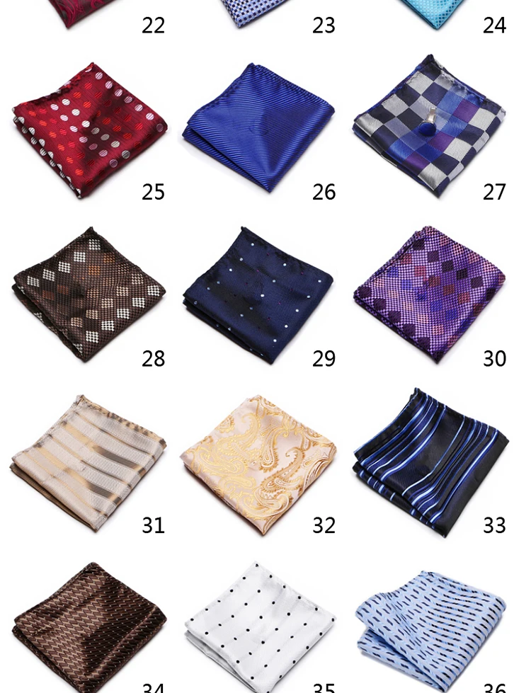 Newest style  Brand Factory Sale Top grade  Pocket Square Paisley Dropshipping Clothing accessories Memorial Day Fit Workplace