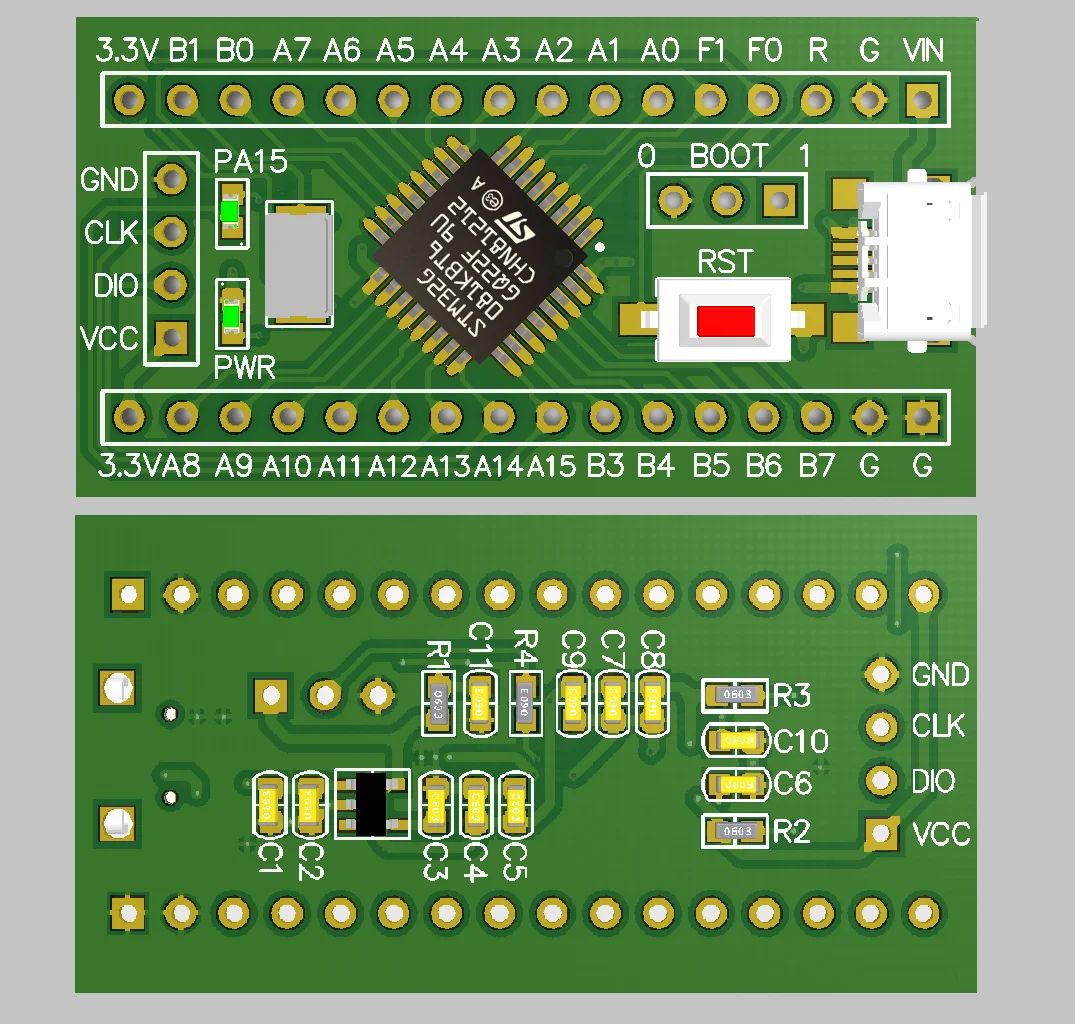 Системная плата Stm32g081 минимальная системная Stm32g081kbt6 новая детская G0|Запчасти для