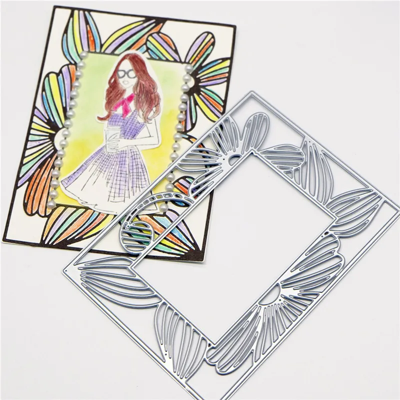

InLoveArts Flower Frame Metal Cutting Dies Background for Scrapbooking Card Making Embossing Stencil Die Cut Template New 2019