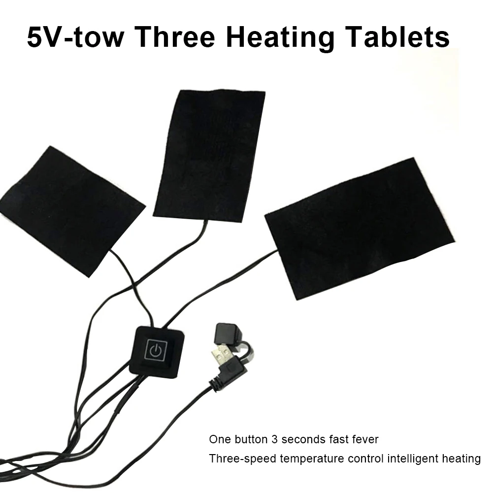 3/5 шт USB Заряженная одежда грелки электрические грелки для жилета куртки