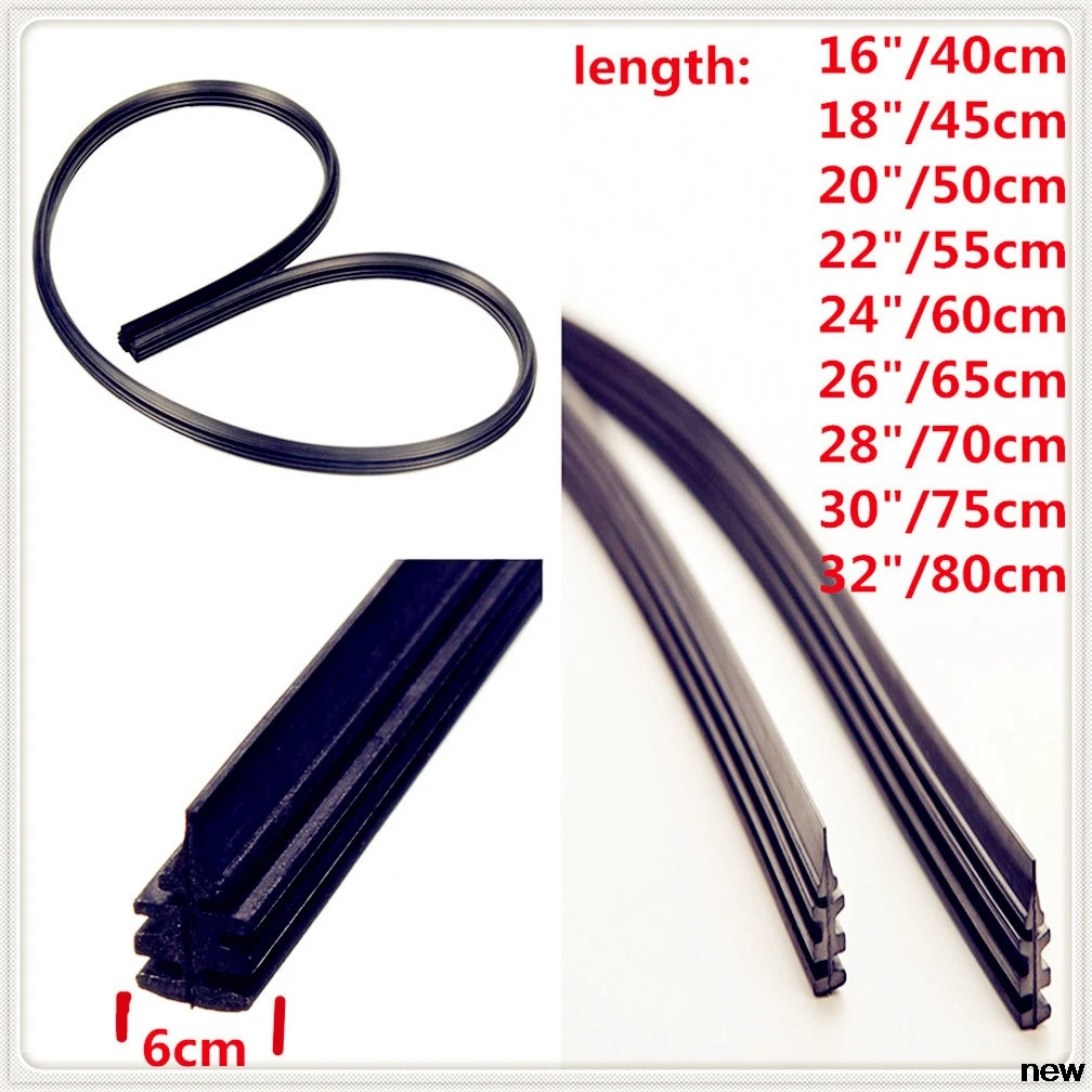 Car Bracketless Windshield Rubber Wiper Wash Blade Refill for Ford
