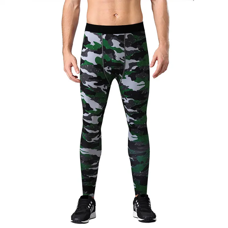Мужские компрессионные брюки Baselayer, классные сухие спортивные колготки, камуфляжные Мужские Молодежные спортивные Леггинсы для тренировок, термобелье
