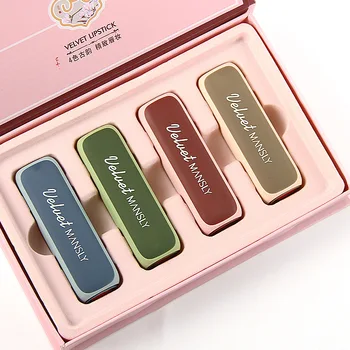 

Makeup Poetry Man Lai Soft Matte Love Velvet Lipstick Set Rhododendron Varved Lipstick Gift Box Moisturizing Lipstick M189