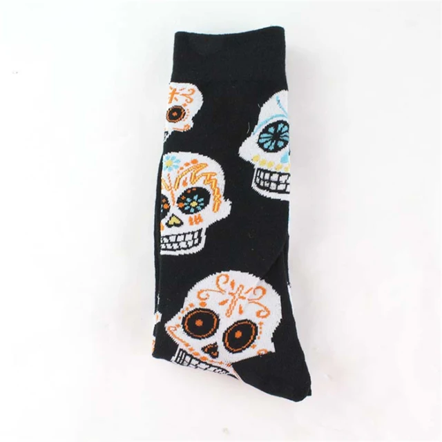 Cartoon Cotton Sock Men Fashion Retro Painting Clown Monkey Skull Cat Print Mid Mens Socks New Arrival Novelty Funny Crazy Sock SK119-16
