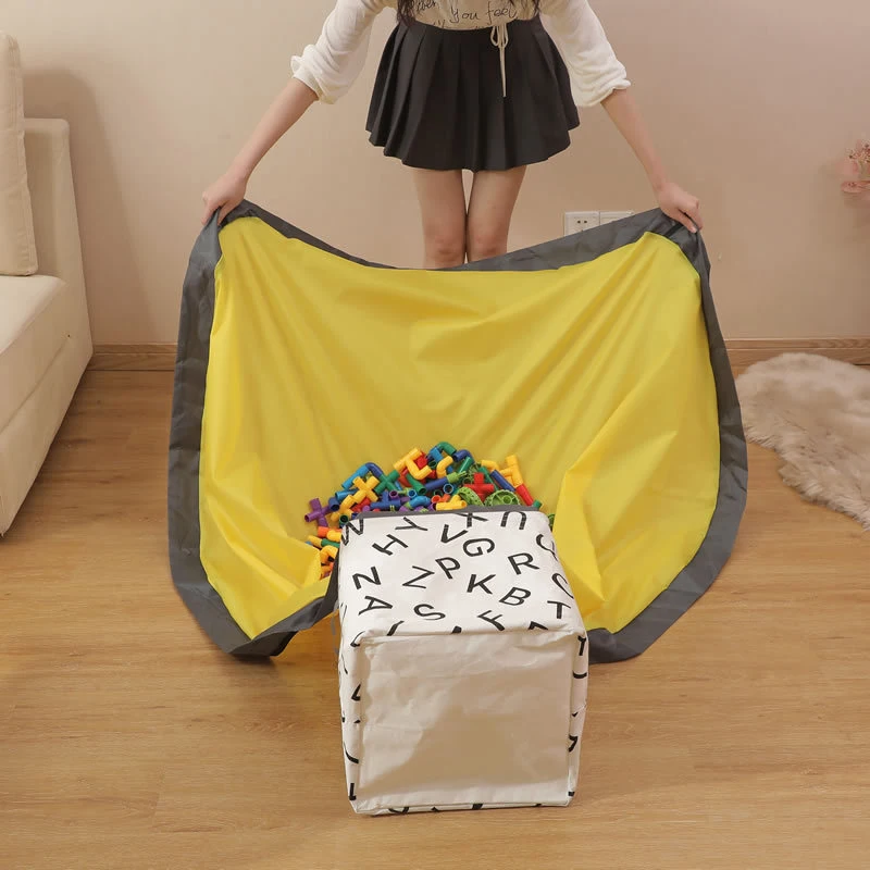 

Kids Play Toy Clean-up Storage Bag Multifunctional Portable Toys Waterproof Organizer Bucket Bags New Square Portable Foldable
