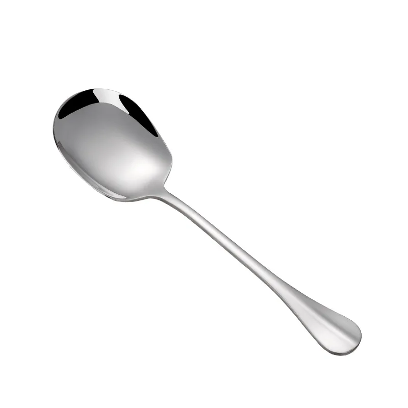 Serving Spoon Thicken Kitchen Dinner Dish Soup Rice Western Restaurant Bar Public Large Stainless Steel Round Head Buffet