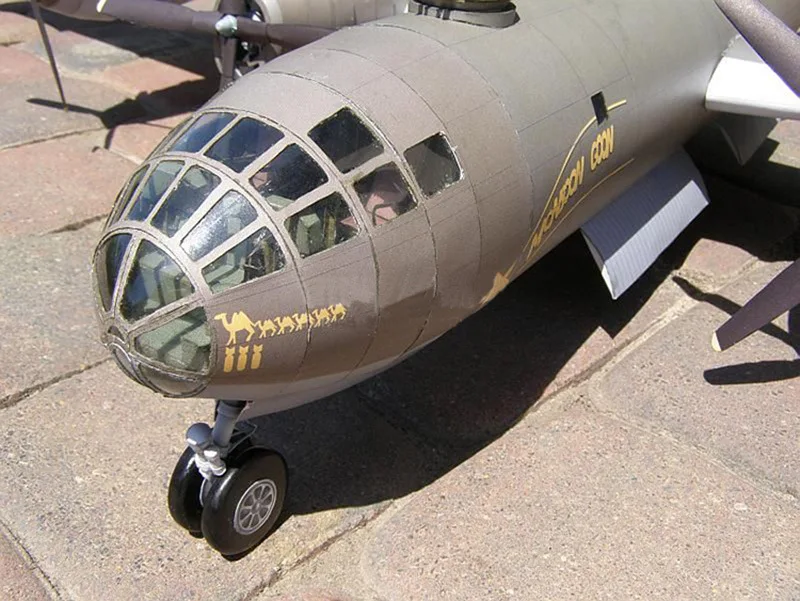 93*65 см B29 супер Aerial Fortress Bomber самолет DIY 3D бумажная карточка модель Конструкторы строительные игрушки развивающие