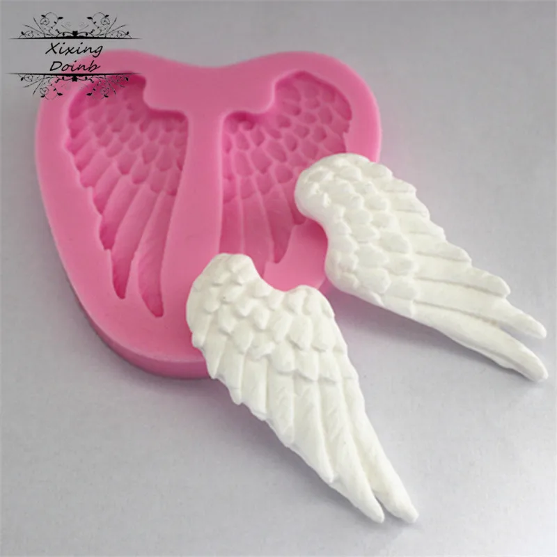 Xixing 1 шт. маленький ангелочек крылья силиконовая форма помадка торт украшения инструменты сахарный шоколадный конфеты глина Форма для кексов